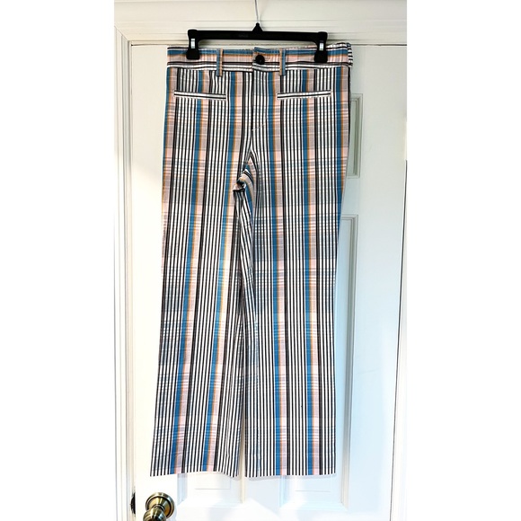 Anthropologie Maeve Jacquie Slim Trouser {Blue Motif} pants sz. 4. Nwot - Picture 5 of 15